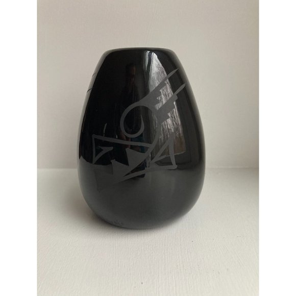 Signed S. Maryboy Navajo Black Pottery Vase - One of a Kind